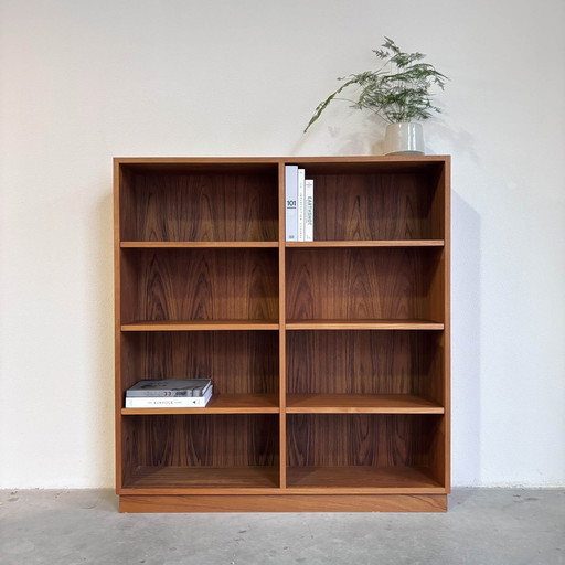 Vintage Bookcase On Plinth In Teak
