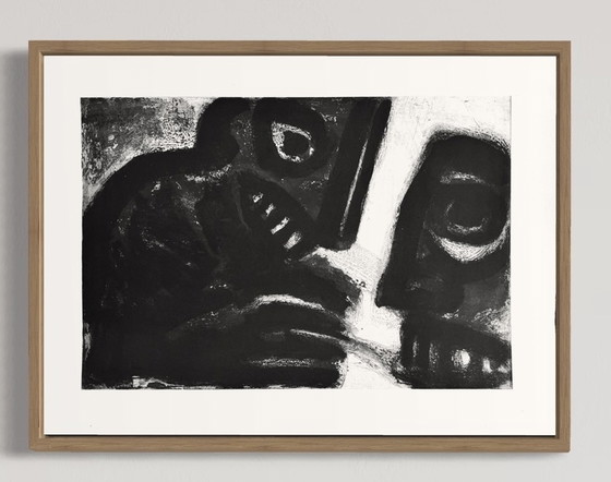 Image 1 of Rare Et Belle Lithographie Abstraite De Bengt Lindstrom