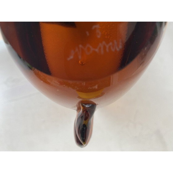 Image 1 of Vaso scultoreo vintage in vetro di Murano, 2000