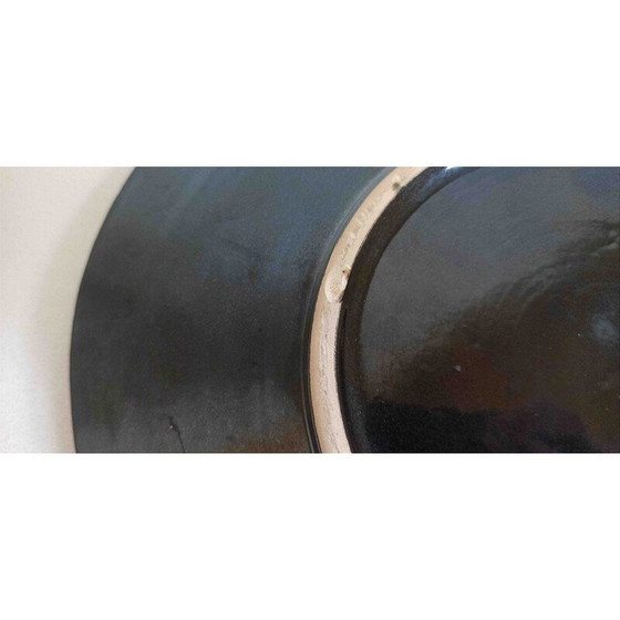 Image 1 of Vintage cheese board with ceramic and stainless steel knife, 1950