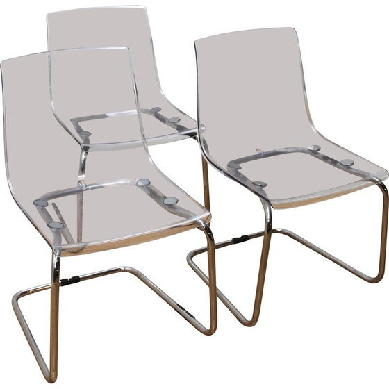 Vintage Tobias dining chair in chrome metal and plastic for Ikea 100 Whoppah