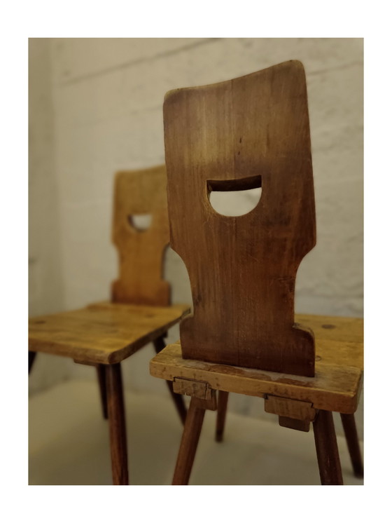 Image 1 of Set of Vintage 1960'S Belgian Brutalist Cafe Chairs
