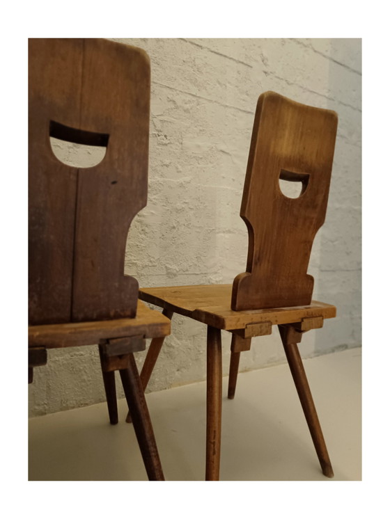 Image 1 of Set of Vintage 1960'S Belgian Brutalist Cafe Chairs