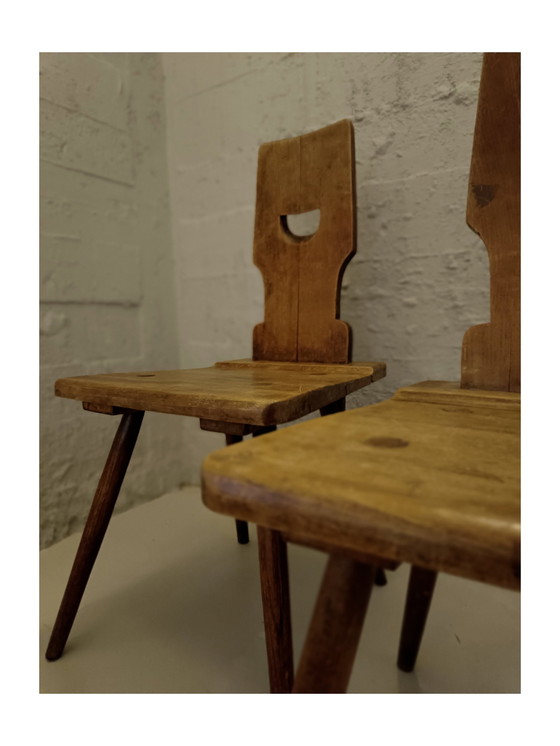 Image 1 of Set of Vintage 1960'S Belgian Brutalist Cafe Chairs