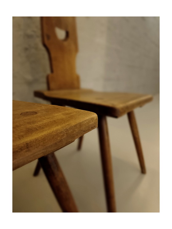 Image 1 of Set of Vintage 1960'S Belgian Brutalist Cafe Chairs
