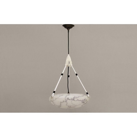 Image 1 of Vintage marbled glass pendant lamp, 1900
