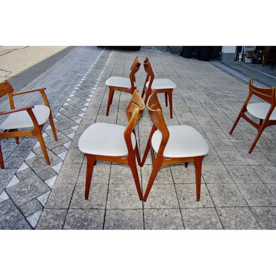 Image 1 of Set di 5 sedie vintage in teak di Eric Buch, 1960