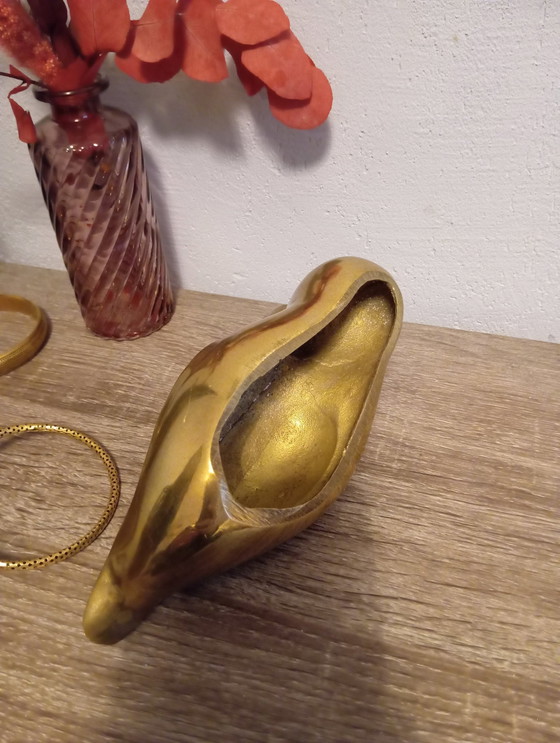 Image 1 of Figurine Canard En Laiton, Vintage