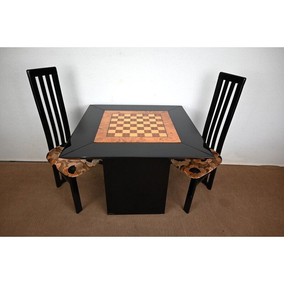 Image 1 of Vintage chess board and chairs by Paul Michel, 1970