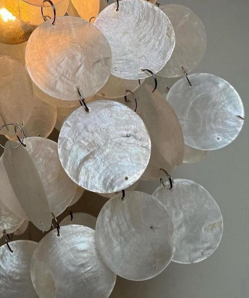 Capiz Shells Lamp Pendant Lamp Pearl Frame