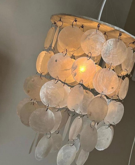 Image 1 of Capiz Shells Lamp Pendant Lamp Pearl Frame