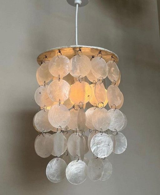 Capiz Shells Lamp Pendant Lamp Pearl Frame