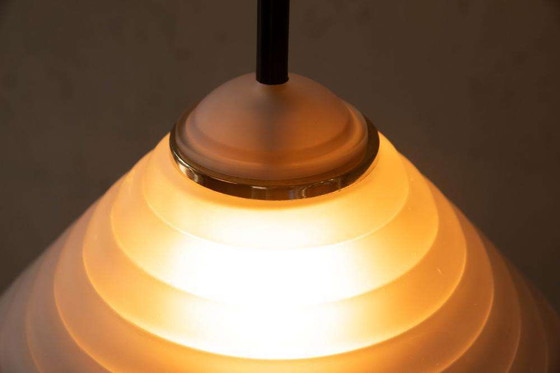 Image 1 of Minimalist glass pendant lamp pyramid ribs