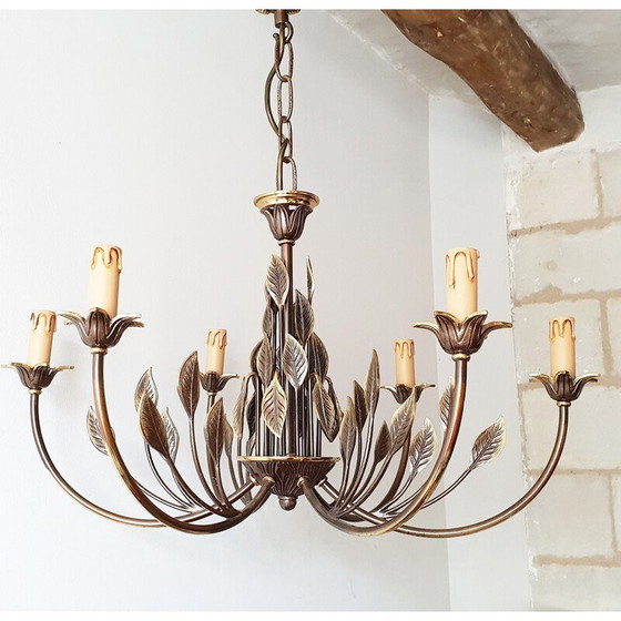 Image 1 of Lampadario vintage in ottone, 1970