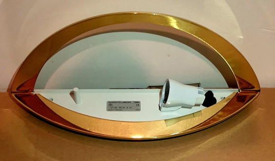 Image 1 of Sconce (1 Of 5), Wall Light, Art Deco, Mid Century Modern, Brass, Opaline Glass, Glashutte Limburg, Hyper Vintage, Very Rare