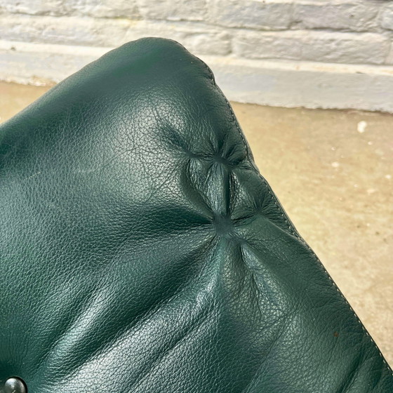 Image 1 of Midcentury armchair - leather green black