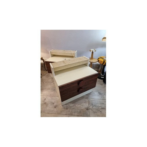 Image 1 of Coppia di comodini vintage in legno, 1970