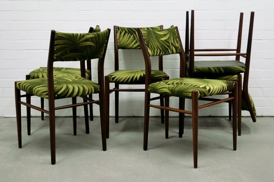 Image 1 of x6 teak chairs palm trees