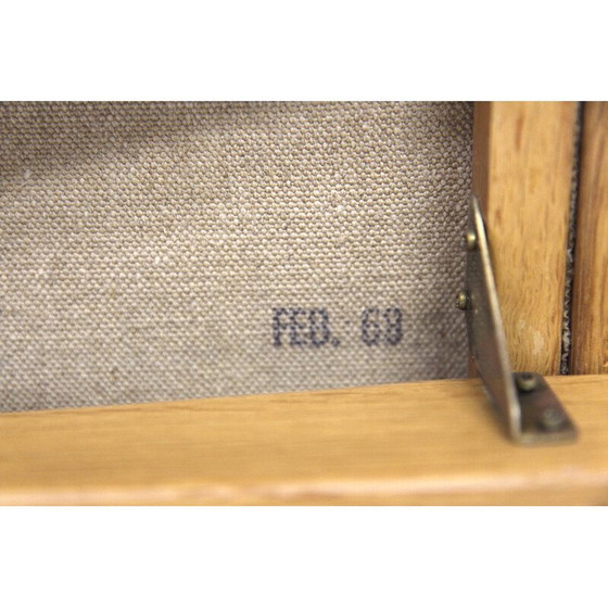 Image 1 of Poltrona vintage in rovere e tessuto di Yngve Ekström per Swedese, Svezia 1970