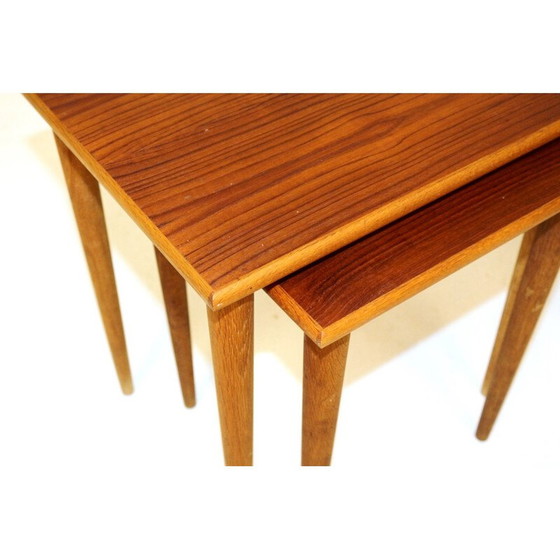 Image 1 of Coppia di tavolini impilabili in teak d'epoca, Svezia 1960