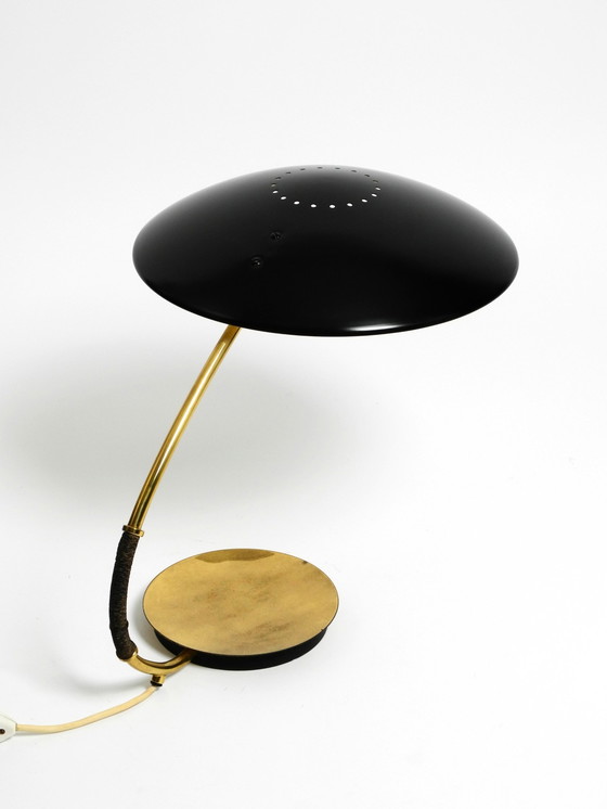 Image 1 of Large Mid Century Modern Table Lamp By Christian Dell For Kaiser Leuchten Model 6787 In Black