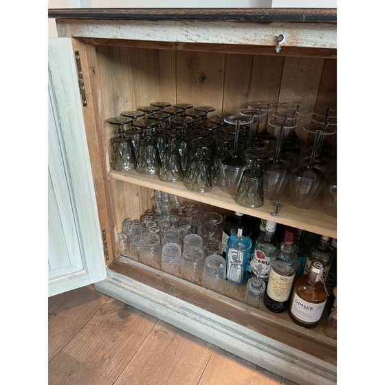 Image 1 of 6-door vintage patinated oak cabinet