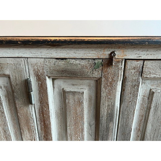 Image 1 of 6-door vintage patinated oak cabinet