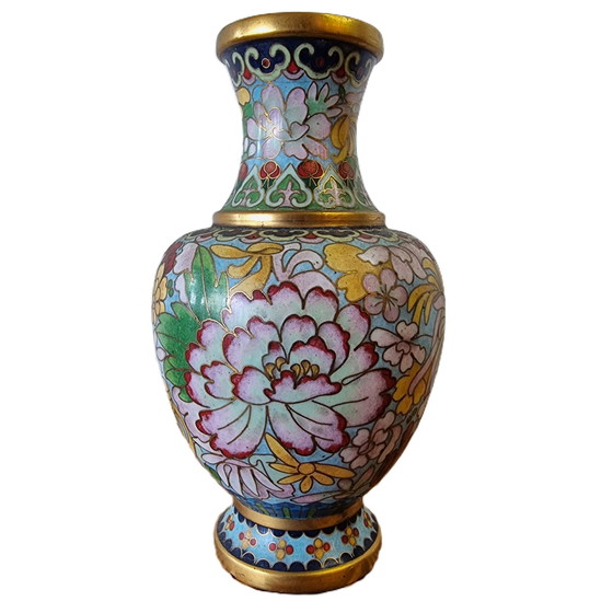 Image 1 of Vase en cloisonné chinois