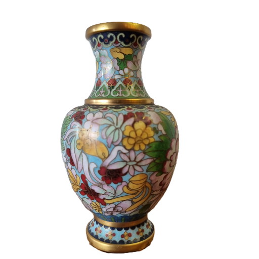 Vase en cloisonné chinois