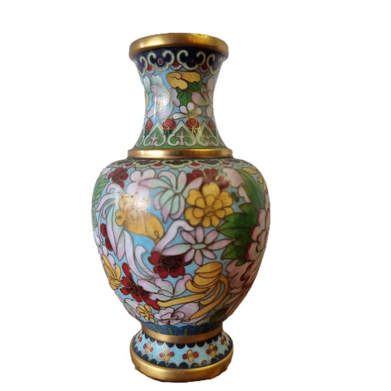 Image 1 of Vase en cloisonné chinois