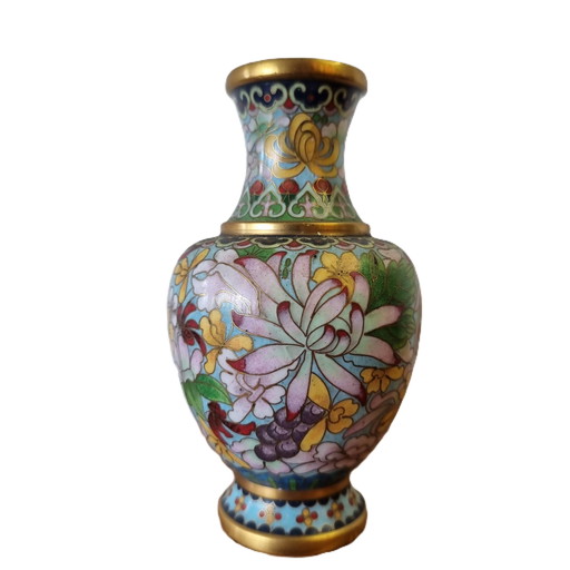 Vase en cloisonné chinois