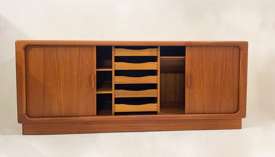 Image 1 of Credenza di metà secolo con ante a tamburo, Dyrlund - Danimarca - anni '60