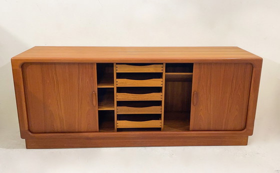 Image 1 of Credenza di metà secolo con ante a tamburo, Dyrlund - Danimarca - anni '60