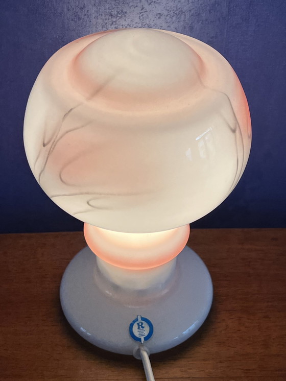 Image 1 of Mushroom Lamp Opaline Rosdala Glasbruk Sweden