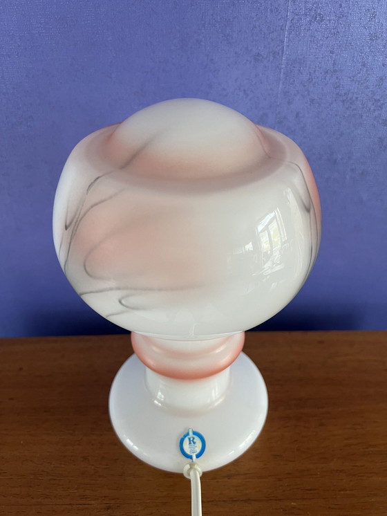 Image 1 of Mushroom Lamp Opaline Rosdala Glasbruk Sweden