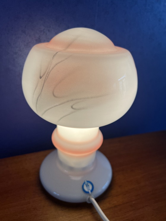 Image 1 of Mushroom Lamp Opaline Rosdala Glasbruk Sweden