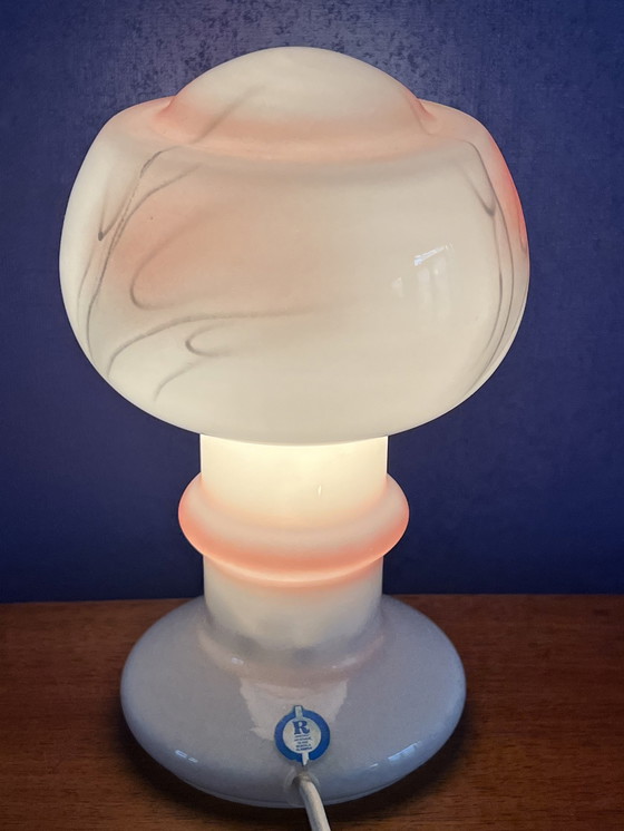 Image 1 of Mushroom Lamp Opaline Rosdala Glasbruk Sweden