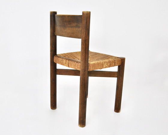 Image 1 of Chaises Meribel par Charlotte Perriand pour Steph Simon, 1950, ensemble de 4