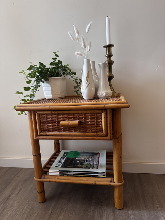 Image 1 of Rattan side table