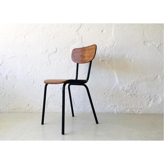 Image 1 of Vintage industrial wooden chair, Netherlands 1960