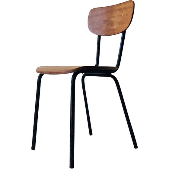 Image 1 of Vintage industrial wooden chair, Netherlands 1960