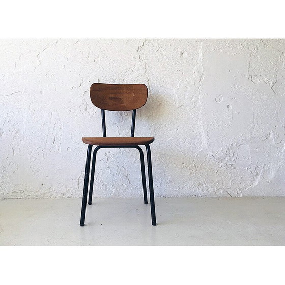 Image 1 of Vintage industrial wooden chair, Netherlands 1960