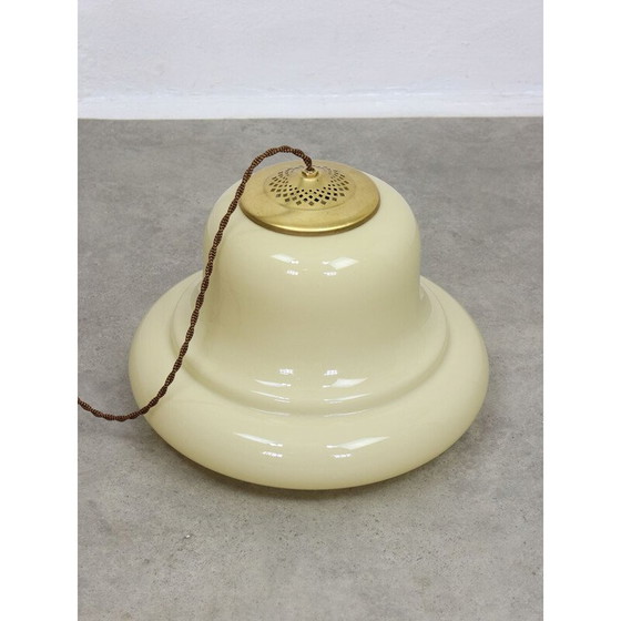 Image 1 of Lampada a sospensione vintage in ottone e vetro, Italia