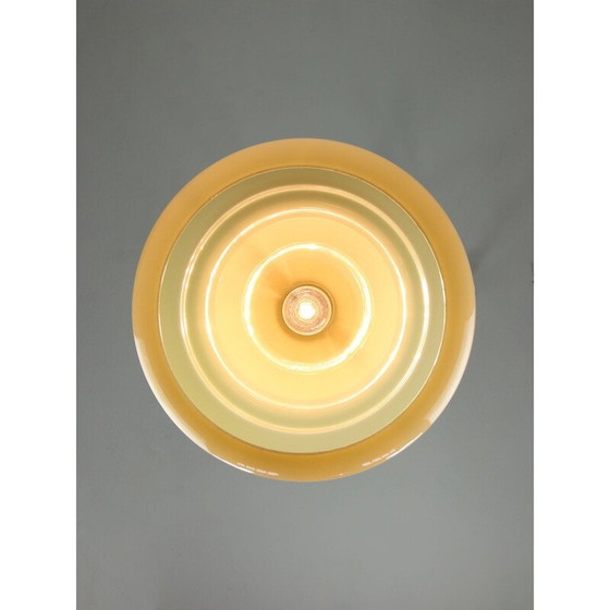 Image 1 of Lampada a sospensione vintage in ottone e vetro, Italia