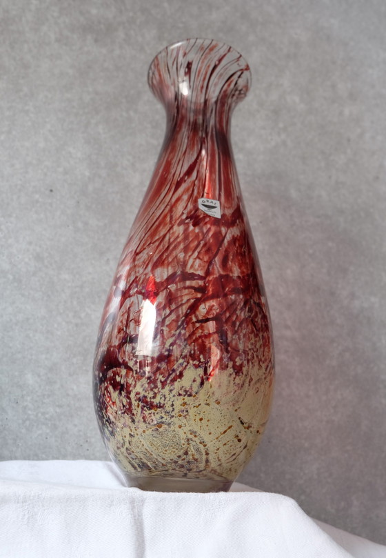 Image 1 of Vase Argentum GRAL Karl Wiedemann Gral-Glashütte Dürnau 30 cm 70s