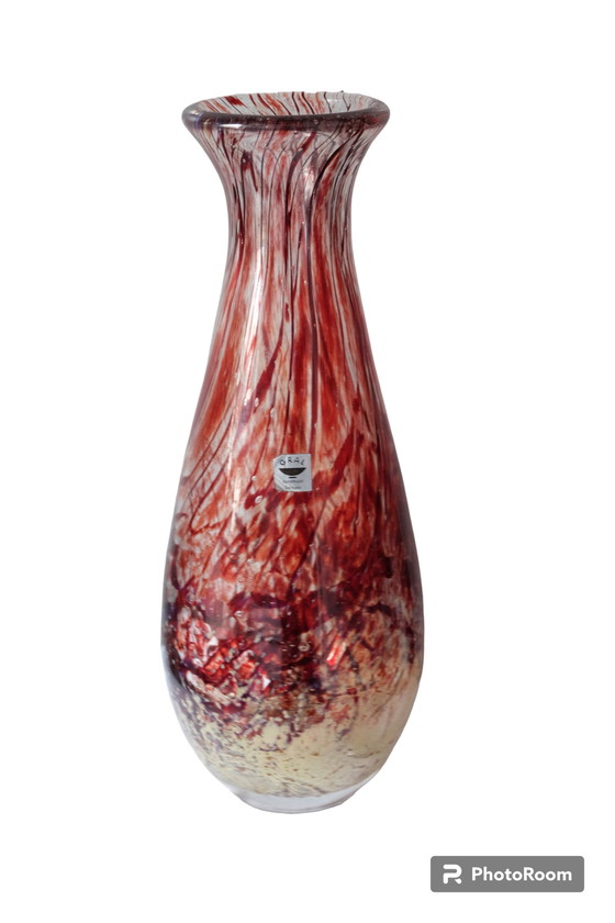 Image 1 of Vase Argentum GRAL Karl Wiedemann Gral-Glashütte Dürnau 30 cm 70s