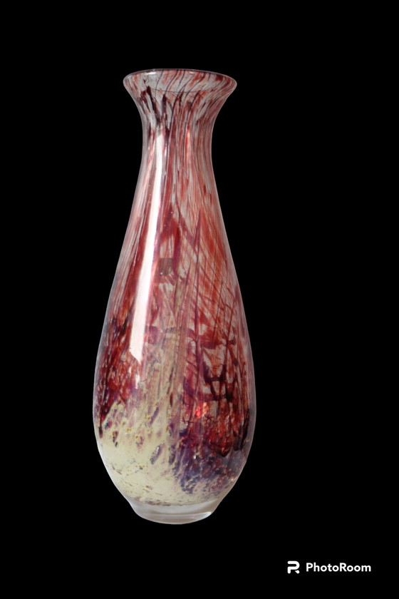 Image 1 of Vase Argentum GRAL Karl Wiedemann Gral-Glashütte Dürnau 30 cm 70s