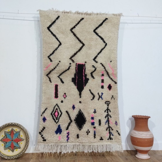 Image 1 of Klein Handgemaakt Marokkaans Berbertapijt - Small Handmade Moroccan Berber Carpet