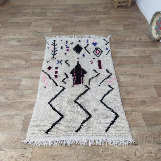 Image 1 of Klein Handgemaakt Marokkaans Berbertapijt - Small Handmade Moroccan Berber Carpet