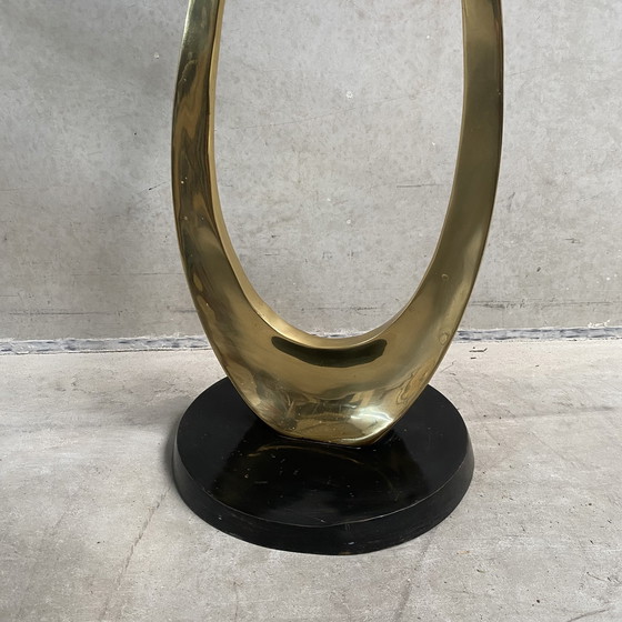 Image 1 of Large Brass Crane Statue 158 cm Boris Lovet-Lorski 1950